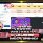 BUKTI JACKPOT SLOT SWEET BONANZA 1000 TERPERCAYA DI INDONESIA TGL 29-06-2024