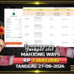 BUKTI JACKPOT SLOT MAHJONG WAYS TERPERCAYA DI INDONESIA TGL 27-06-2024