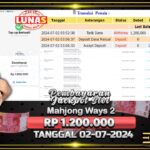 BUKTI JACKPOT SLOT MAHJONG WAYS 2 TERPERCAYA DI INDONESIA TGL 02-07-2024