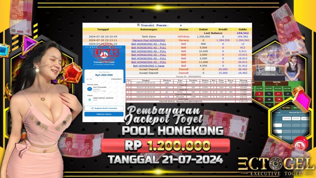 BUKTI JACKPOT TOGEL POOL HONGKONG TERPERCAYA DI INDONESIA TGL 21-07-2024