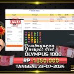 BUKTI JACKPOT SLOT GATES OF OLYMPUS 1000 TERPERCAYA DI INDONESIA TGL 23-07-2024