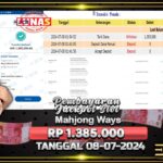 BUKTI JACKPOT SLOT MAHJONG WAYS TERPERCAYA DI INDONESIA TGL 08-07-2024