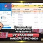 BUKTI JACKPOT SLOT WILD BANDITO TERPERCAYA DI INDONESIA TGL 03-07-2024