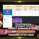 BUKTI JACKPOT SLOT SWEET BONANZA 1000 TERPERCAYA DI INDONESIA TGL 27-07-2024