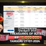 BUKTI JACKPOT SLOT TREASURES OF AZTEC TERPERCAYA DI INDONESIA TGL 27-07-2024