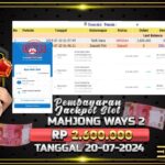 BUKTI JACKPOT SLOT MAHJONG WAYS 2 TERPERCAYA DI INDONESIA TGL 20-07-2024