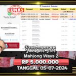 BUKTI JACKPOT SLOT MAHJONG WAYS 2 TERPERCAYA DI INDONESIA TGL 05-07-2024