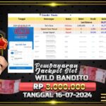 BUKTI JACKPOT SLOT WILD BANDITO TERPERCAYA DI INDONESIA TGL 16-07-2024