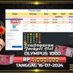 BUKTI JACKPOT SLOT GATES OF OLYMPUS 1000 TERPERCAYA DI INDONESIA TGL 16-07-2024