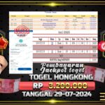 BUKTI JACKPOT TOGEL ONLINE POOL HONGKONG TERPERCAYA DI INDONESIA TGL 29-07-2024