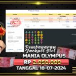 BUKTI JACKPOT SLOT MANIA GATE OLYMPUS TERPERCAYA DI INDONESIA TGL 18-07-2024