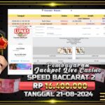 BUKTI JACKPOT SPEED BACCARAT 2 TERPERCAYA DI INDONESIA TGL 21-08-2024