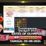 BUKTI JACKPOT SLOT GATES OF OLYMPUS TERPERCAYA DI INDONESIA TGL 05-08-2024