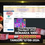 BUKTI JACKPOT SLOT SWEET BONANZA 1000 TERPERCAYA DI INDONESIA TGL 12-08-2024