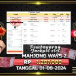 BUKTI JACKPOT SLOT MAHJONG WAYS 2  TERPERCAYA DI INDONESIA TGL 01-08-2024