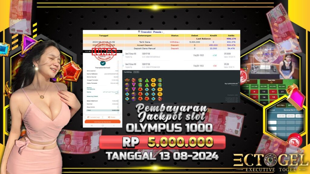 BUKTI JACKPOT SLOT GATES OF OLYMPUS 1000 TERPERCAYA DI INDONESIA TGL 13-08-2024