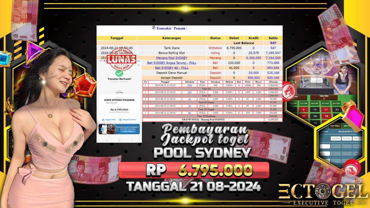 BUKTI JACKPOT TOGEL ONLINE POOL SYDNEY TERPERCAYA DI INDONESIA TGL 21-08-2024