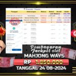 BUKTI JACKPOT SLOT MAHJONG WAYS TERPERCAYA DI INDONESIA TGL 24-08-2024