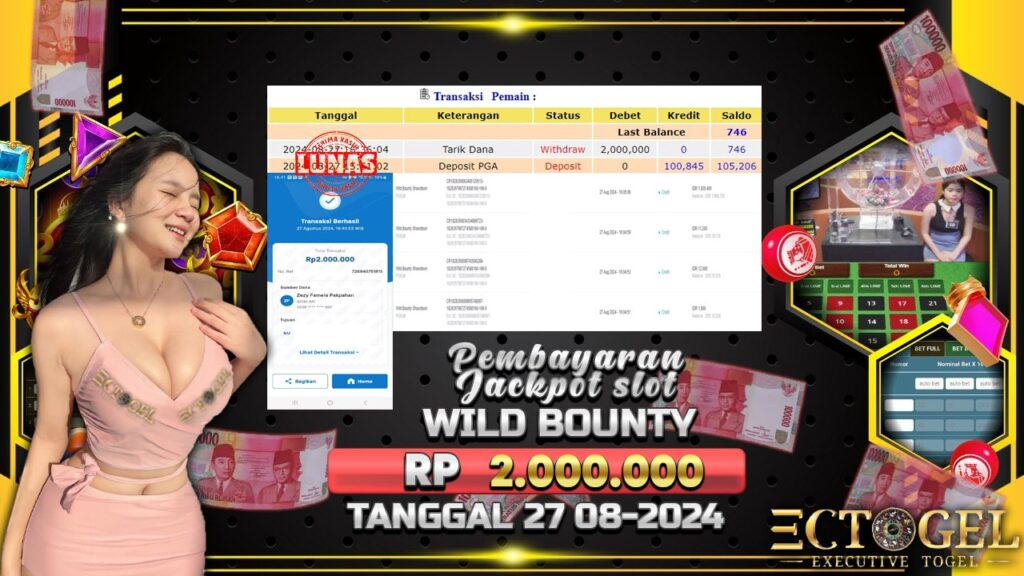 BUKTI JACKPOT SLOT WILD BOUNTY TERPERCAYA DI INDONESIA TGL 27-08-2024