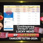 BUKTI JACKPOT SLOT LUCKY NEKO TERPERCAYA DI INDONESIA TGL 02-08-2024