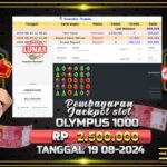 BUKTI JACKPOT SLOT GATES OF OLYMPUS 1000 TERPERCAYA DI INDONESIA TGL 19-08-2024