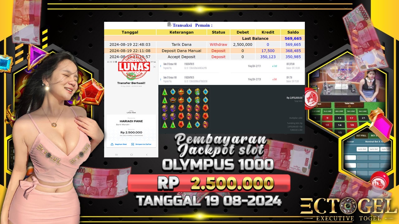 BUKTI JACKPOT SLOT GATES OF OLYMPUS 1000 TERPERCAYA DI INDONESIA TGL 19-08-2024