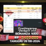 BUKTI JACKPOT SLOT SWEET BONANZA 1000 TERPERCAYA DI INDONESIA TGL 26-08-2024