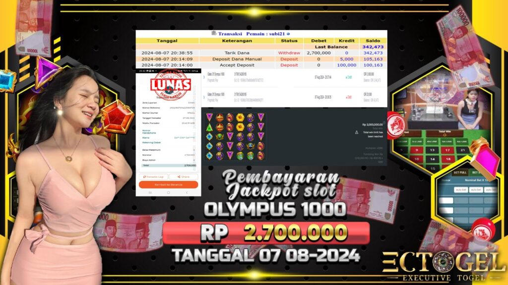 BUKTI JACKPOT SLOT GATES OF OLYMPUS 1000 TERPERCAYA DI INDONESIA TGL 07-08-2024