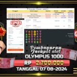 BUKTI JACKPOT SLOT GATES OF OLYMPUS 1000 TERPERCAYA DI INDONESIA TGL 07-08-2024