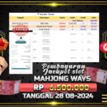 BUKTI JACKPOT SLOT MAHJONG WAYS TERPERCAYA DI INDONESIA TGL 28-08-2024