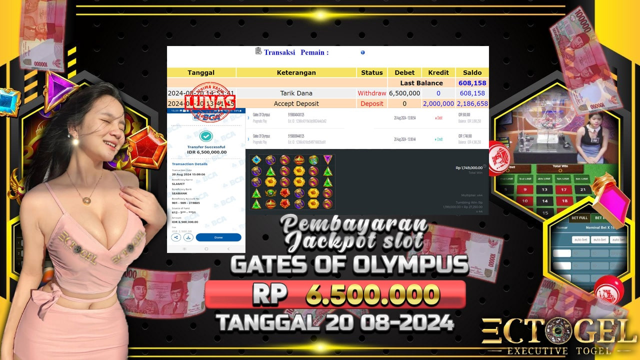 BUKTI JACKPOT SLOT GATES OF OLYMPUS 1000 TERPERCAYA DI INDONESIA TGL 20-08-2024