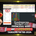 BUKTI JACKPOT SLOT STARLIGHT PRINCESS 1000 TERPERCAYA DI INDONESIA TGL 06-08-2024