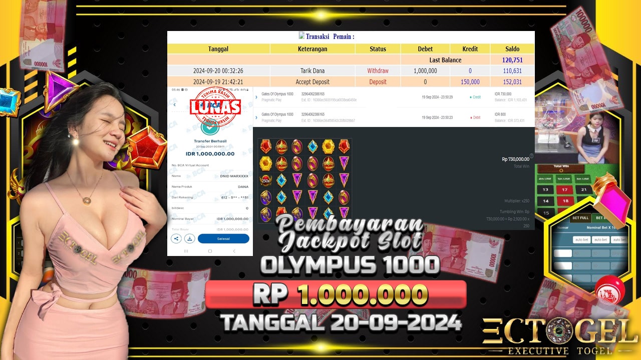 BUKTI JACKPOT SLOT GATES OF OLYMPUS 1000 TERPERCAYA DI INDONESIA TGL 20-09-2024