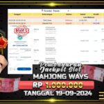 BUKTI JACKPOT SLOT MAHJONG WAYS TERPERCAYA DI INDONESIA TGL 19-09-2024