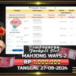 BUKTI JACKPOT SLOT MAHJONG WAYS 2 TERPERCAYA DI INDONESIA TGL 27-09-2024