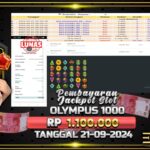 BUKTI JACKPOT SLOT GATES OF OLYMPUS 1000 TERPERCAYA DI INDONESIA TGL 21-09-2024