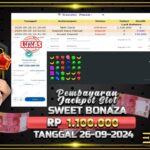 BUKTI JACKPOT SLOT SWEET BONANZA TERPERCAYA DI INDONESIA TGL 26-09-2024