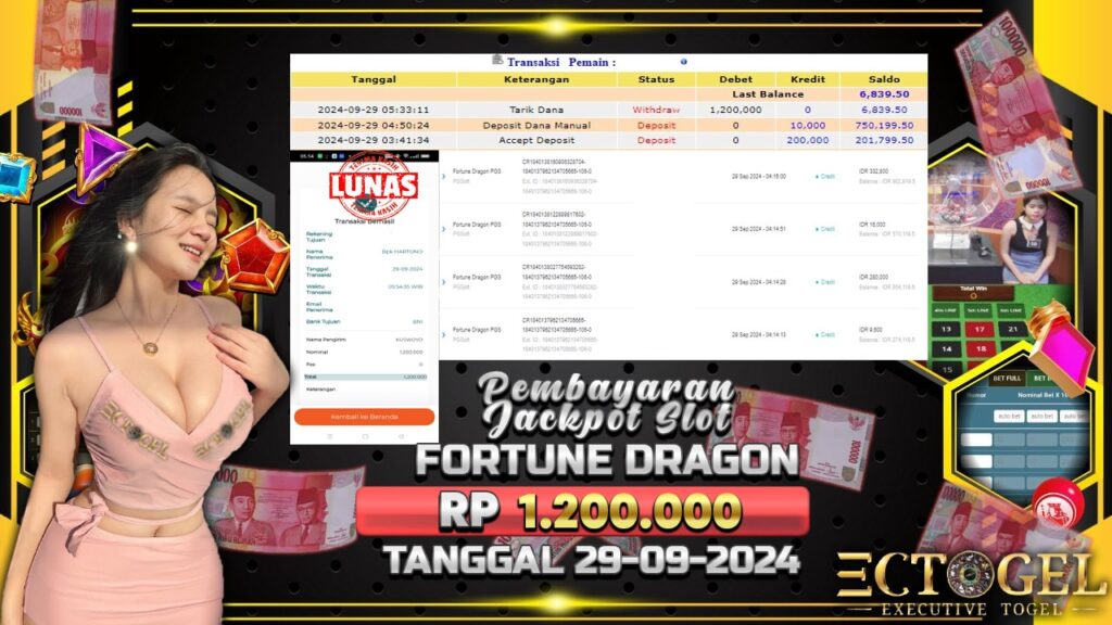 BUKTI JACKPOT SLOT FORTUNE DRAGON TERPERCAYA DI INDONESIA TGL 29-09-2024