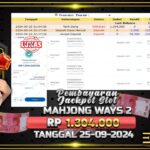 BUKTI JACKPOT SLOT MAHJONG WAYS 2 TERPERCAYA DI INDONESIA TGL 25-09-2024