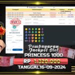 BUKTI JACKPOT SLOT STARLIGHT PRINCESS 1000 TERPERCAYA DI INDONESIA TGL 16-09-2024