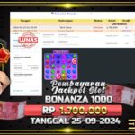 BUKTI JACKPOT SLOT SWEET BONANZA 1000 TERPERCAYA DI INDONESIA TGL 25-09-2024