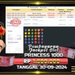 BUKTI JACKPOT SLOT STARLIGHT PRINCESS 1000 TERPERCAYA DI INDONESIA TGL 30-09-2024