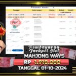 BUKTI JACKPOT SLOT MAHJONG WAYS TERPERCAYA DI INDONESIA TGL 01-10-2024