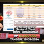 BUKTI JACKPOT TOGEL POOL HONGKONG TERPERCAYA DI INDONESIA TGL 13-09-2024