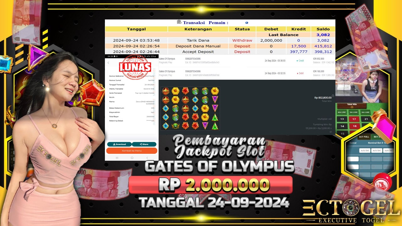 BUKTI JACKPOT SLOT GATES OF OLYMPUS TERPERCAYA DI INDONESIA TGL 24-09-2024