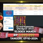 BUKTI JACKPOT SLOT 15.000X MANIA TERPERCAYA DI INDONESIA TGL 01-10-2024