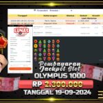 BUKTI JACKPOT SLOT GATES OF OLYMPUS 1000 TERPERCAYA DI INDONESIA TGL 19-09-2024