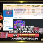 BUKTI JACKPOT SLOT SWEET BONANZA 1000 TERPERCAYA DI INDONESIA TGL 16-09-2024