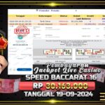 BUKTI JACKPOT SPEED BACCARAT 16 TERPERCAYA DI INDONESIA TGL 19-09-2024