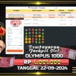 BUKTI JACKPOT SLOT GATES OF OLYMPUS 1000 TERPERCAYA DI INDONESIA TGL 22-09-2024